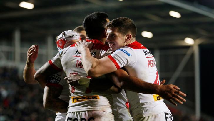 St Helens celebrate another try